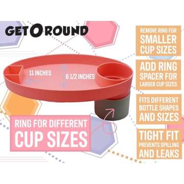 GET O ROUND Kids Travel Tray for Snacks and Fun on the Go