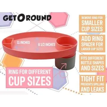 GET O ROUND Kids Travel Tray for Snacks and Fun on the Go
