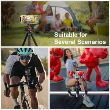 COMAN Phone Tripod,Flexible Mini Phone Tripod, Waterproof Tripod Stand for Camera GoPro, Hidden Cell phone Tripod Mount with Cold Shoe, Portable Travel Phone Tripod for Video Recording Vlogging Selfie