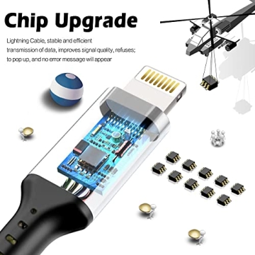 MFi Certified Lightning Charger Cable - Fast Charging 3-Pack