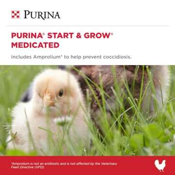 Purina Start & Grow | Nutritionally Complete Medicated Poultry Feed Crumbles | for Chicks - 25 Pound (25 lb) Bag