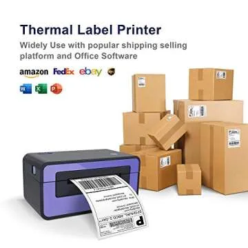 POLONO Genuine 4" x 6" Direct Thermal Shipping Label, Thermal Label (Pack of 500), Perforated Fanfold Labels Compatible with POLONO PL60 and PL70E Label Printer, BPA & BPS Free, Commercial Grade