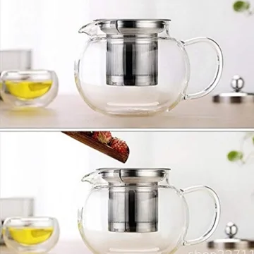 Elegant Glass Teapot Kettle for All Tea Lovers - 1L