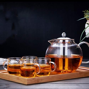 Elegant Glass Teapot Kettle for All Tea Lovers - 1L