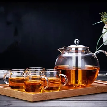 Elegant Glass Teapot Kettle for All Tea Lovers - 1L