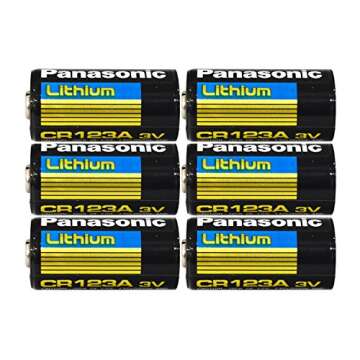 Panasonic CR123 CR123A 3V Lithium Battery ,6 Count (Pack of 1)