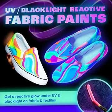 Glow in The Dark Fabric Paint - 8 Neon Colors for Stylish Costumes and Crafts