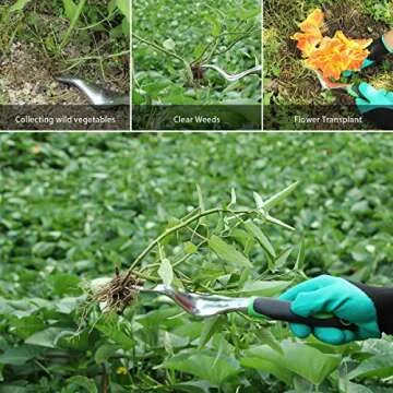 Glaric Gardening Tool Set 10 Pcs, Aluminum Garden Hand Tools Set Heavy Duty with Garden Gloves,Trowel and Organizer Tote Bag,Planting Tools,Gardening Gifts for Women Men