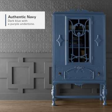 KILZ Chalk Style Paint, Interior, Ultra Flat, Authentic Navy, 1 Quart