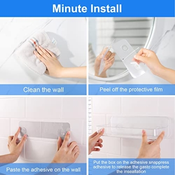 Acrylic Wall Mounted Caddy - Easy No Drill Install