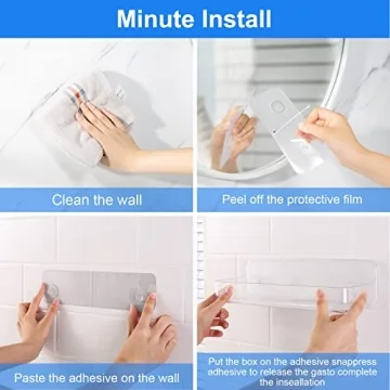 Acrylic Wall Mounted Caddy - Easy No Drill Install