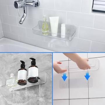 Acrylic Wall Mounted Caddy - Easy No Drill Install