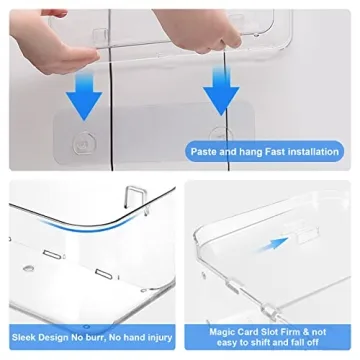 Acrylic Wall Mounted Caddy - Easy No Drill Install