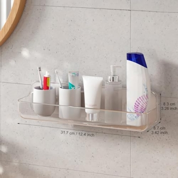 Acrylic Wall Mounted Caddy - Easy No Drill Install
