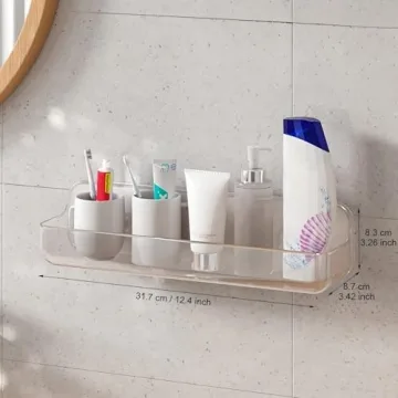 Acrylic Wall Mounted Caddy - Easy No Drill Install