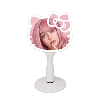 Hello Kitty LED Handheld Makeup Mirror with Stand