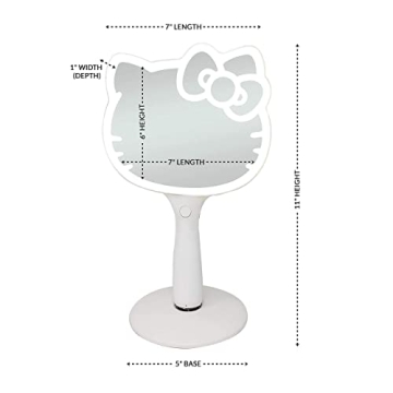 Hello Kitty LED Handheld Makeup Mirror with Stand