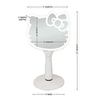 Hello Kitty LED Handheld Makeup Mirror with Stand