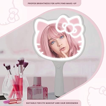 Hello Kitty LED Handheld Makeup Mirror with Stand