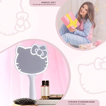 Hello Kitty LED Handheld Makeup Mirror with Stand