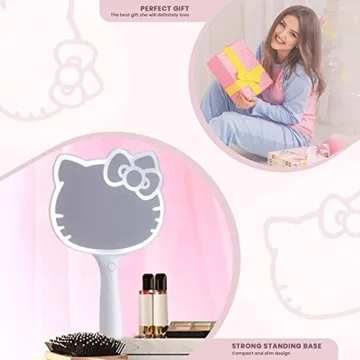 Hello Kitty LED Handheld Makeup Mirror with Stand