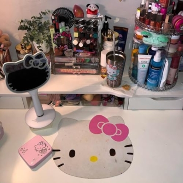 Hello Kitty LED Handheld Makeup Mirror with Stand