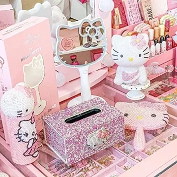Hello Kitty LED Handheld Makeup Mirror with Stand