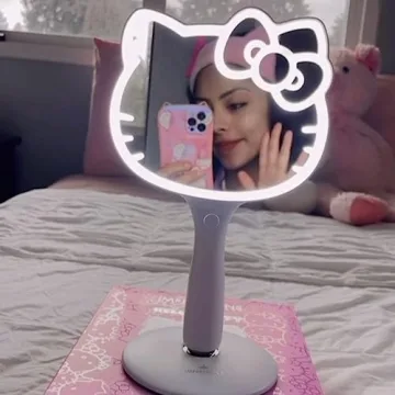 Hello Kitty LED Handheld Makeup Mirror with Stand