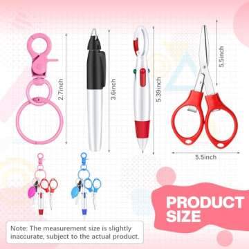 PerKoop 10 Pcs Nurse Badge Accessories Nurse Pen Set Include Permanent Marker Pen, Retractable Ball ...