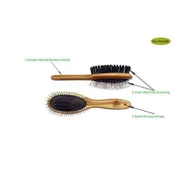 Eco-Friendly Double Sided Pet Grooming Brush for Dogs and Cats