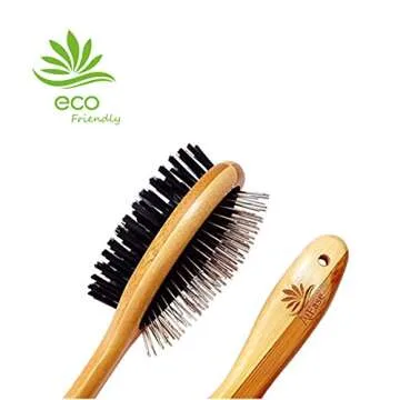 Eco-Friendly Double Sided Pet Grooming Brush for Dogs and Cats