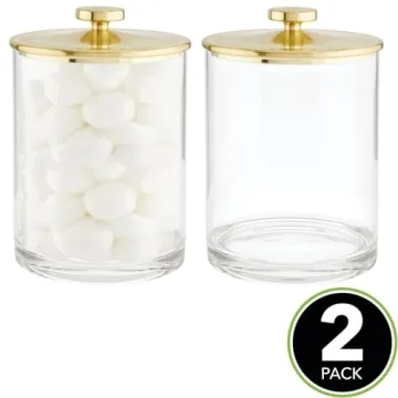 mDesign Apothecary Jars - Elegant Storage for Bath & Kitchen