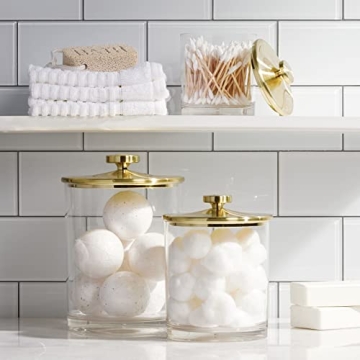 mDesign Apothecary Jars - Elegant Storage for Bath & Kitchen