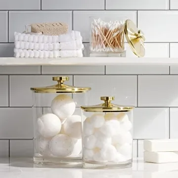 mDesign Apothecary Jars - Elegant Storage for Bath & Kitchen