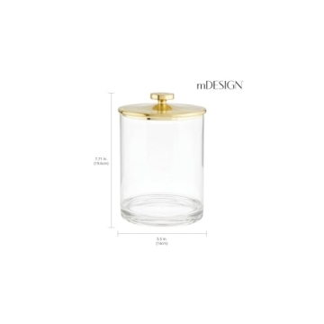 mDesign Apothecary Jars - Elegant Storage for Bath & Kitchen