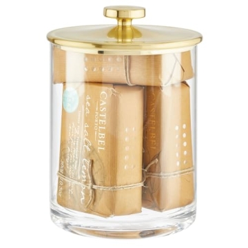 mDesign Apothecary Jars - Elegant Storage for Bath & Kitchen