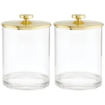mDesign Apothecary Jars - Elegant Storage for Bath & Kitchen
