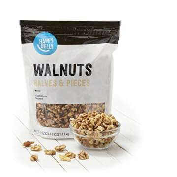 Amazon Brand - Happy Belly California Walnuts Halves and Pieces, 40 ounce