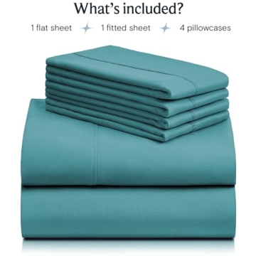 LuxClub King Sheet Set Soft Breathable 18" Deep Pocket