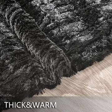 YUSOKI Luxury Double Sided Faux Fur Throw Blanket Justice