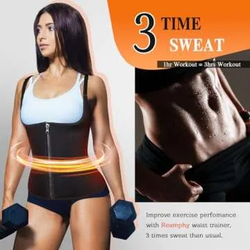 Reamphy Waist Trainer for Women,Zipper Body Shaper Cincher Sports Girdle corset-Small