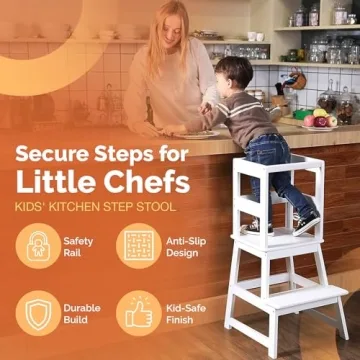 SDADI Kids Kitchen Step Stool Sturdy Safe Design