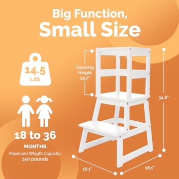 SDADI Kids Kitchen Step Stool Sturdy Safe Design