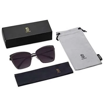 Stylish SojoS Oversized Cat Eye Sunglasses for Women