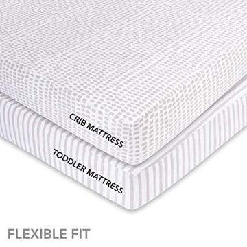 Ely's & Co. Waterproof Crib Sheet Easy to Clean 100% Cotton