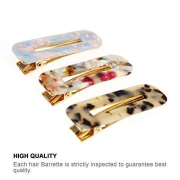 Ryalan 10Pcs Fashion Acrylic Hair Clips Stylish Accessories