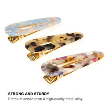 Ryalan 10Pcs Fashion Acrylic Hair Clips Stylish Accessories