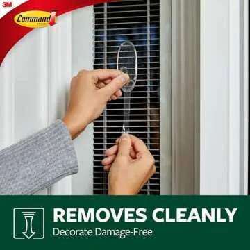 Command Outdoor Medium Clear Wall Hooks, 5 Hooks and 6 Command Strips, Damage Free Hanging Wall Hooks for Hanging Outdoor Wall Decor with Weather Resistant Strips, Holds up to 2 lb