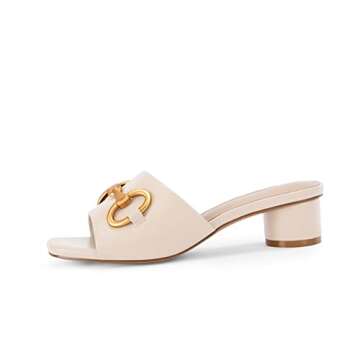 Coutgo Women's Stylish Open Toe Slide Sandals for Comfort