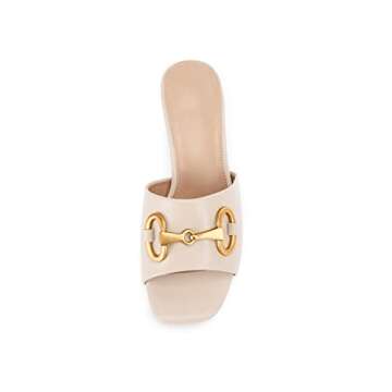 Coutgo Women's Stylish Open Toe Slide Sandals for Comfort